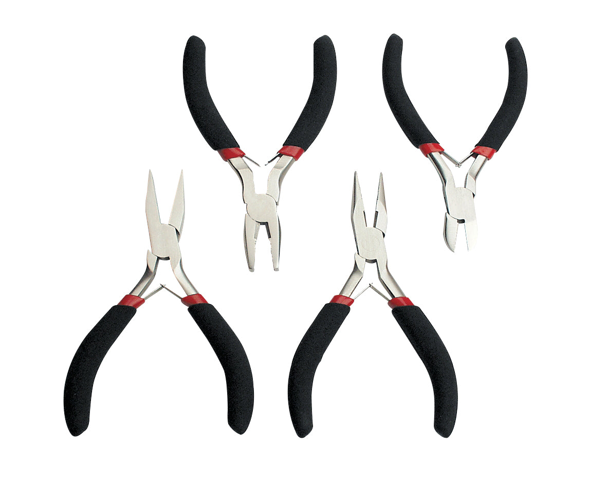 Electronics pliers set 4 pieces.