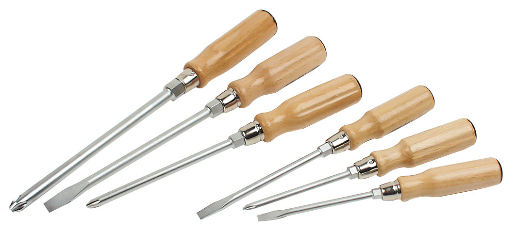 Tournevis 250x14 mm, manche en bois