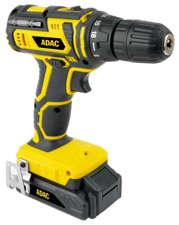 ADAC cordless drill/screwdriver 20V, Li-ion