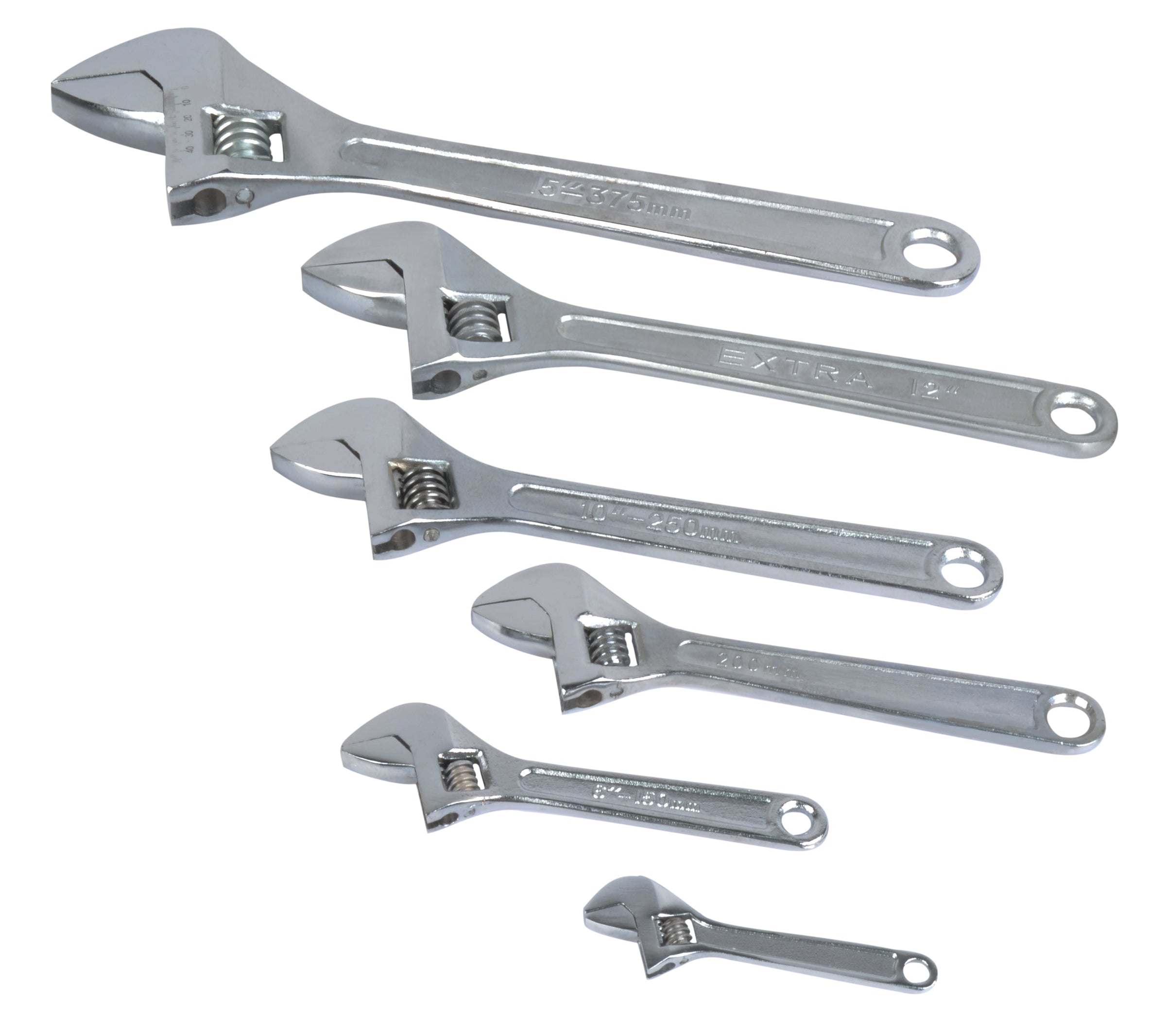 Rollgabelschlüssel 10" verchromt poliert