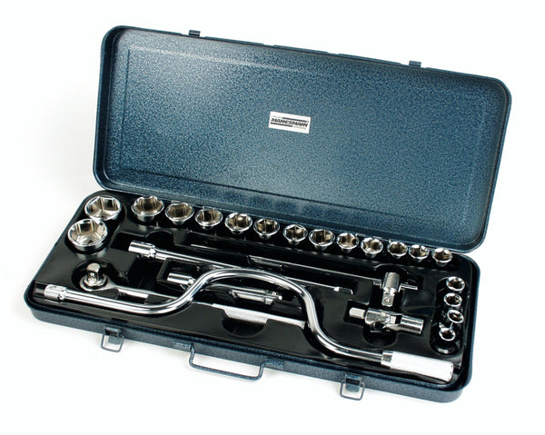 Socket wrench set, 24 pieces, 1/2"