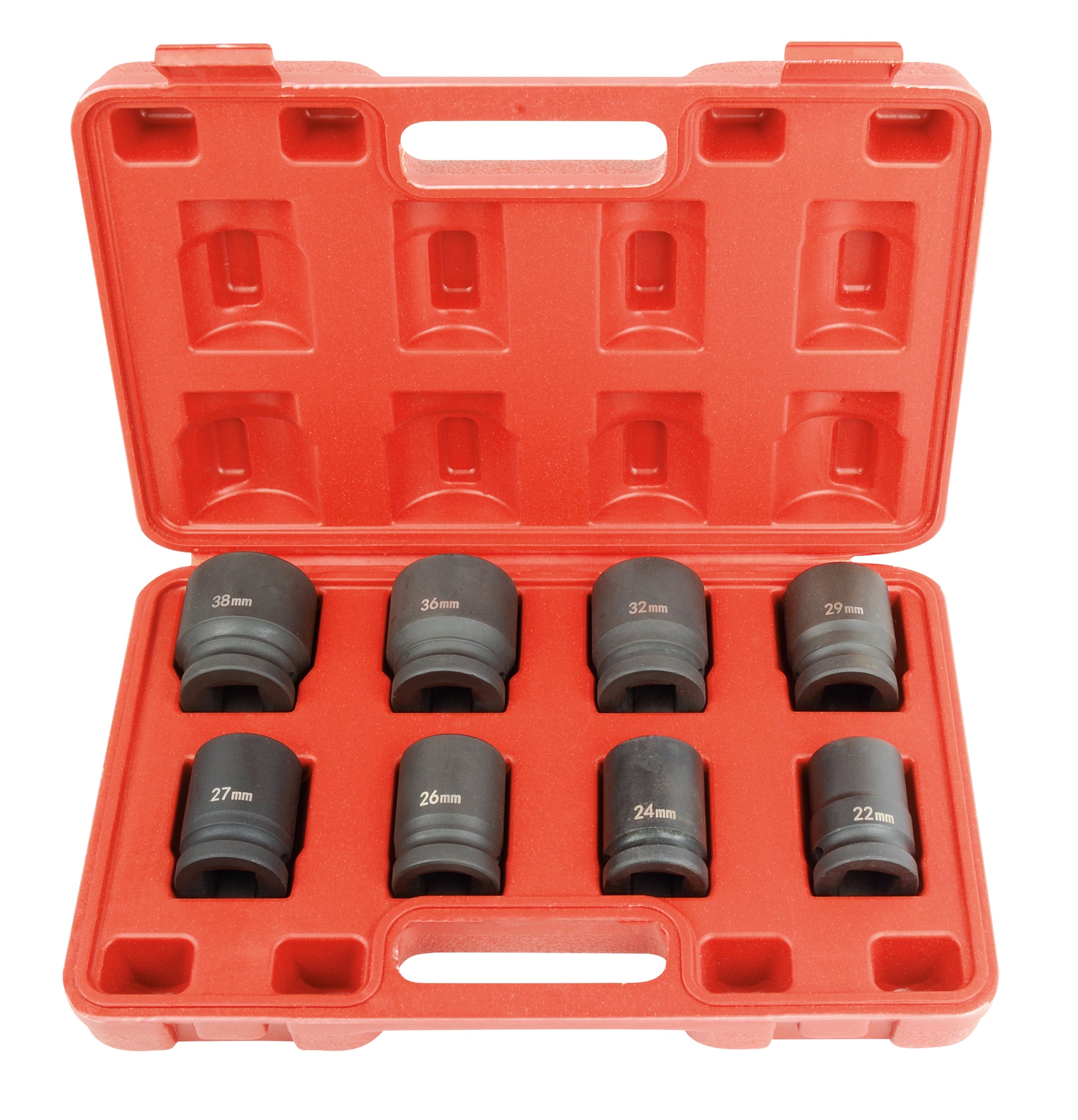 Jeu de douilles à chocs 3/4" 8 pièces dans une boîte