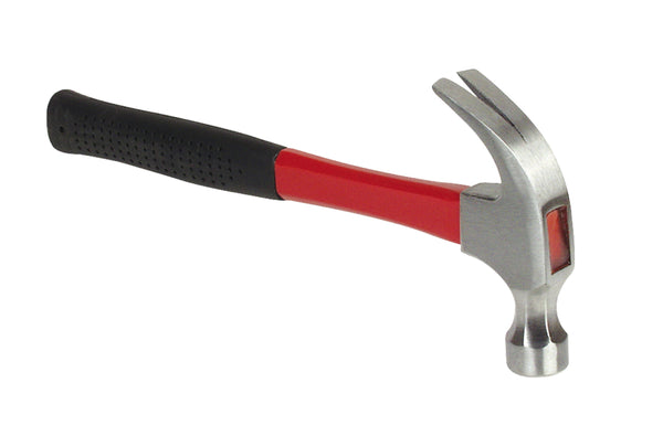 American claw hammer, fiberglass handle