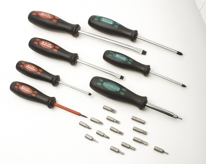 Screwdriver set 21 pieces, with bits