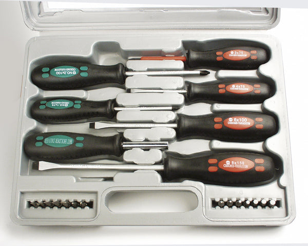 Screwdriver set 21 pieces, with bits