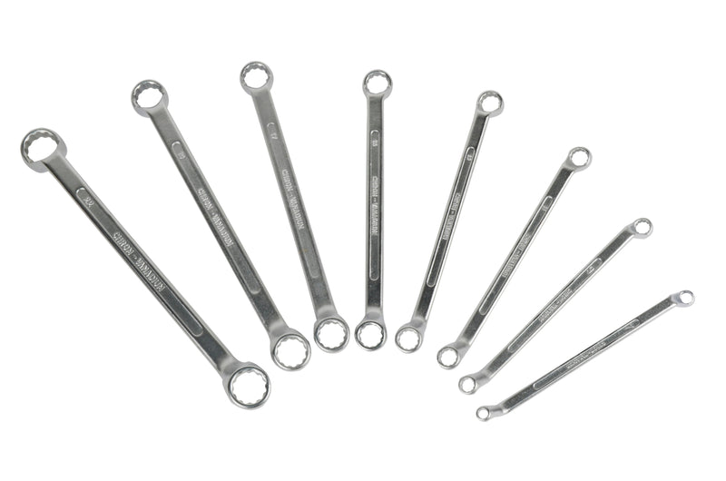 Ring spanner set, 8 pieces, 6-22 mm, CV, GS
