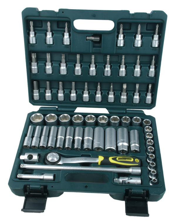 Socket wrench set 3/8", 61 pieces,