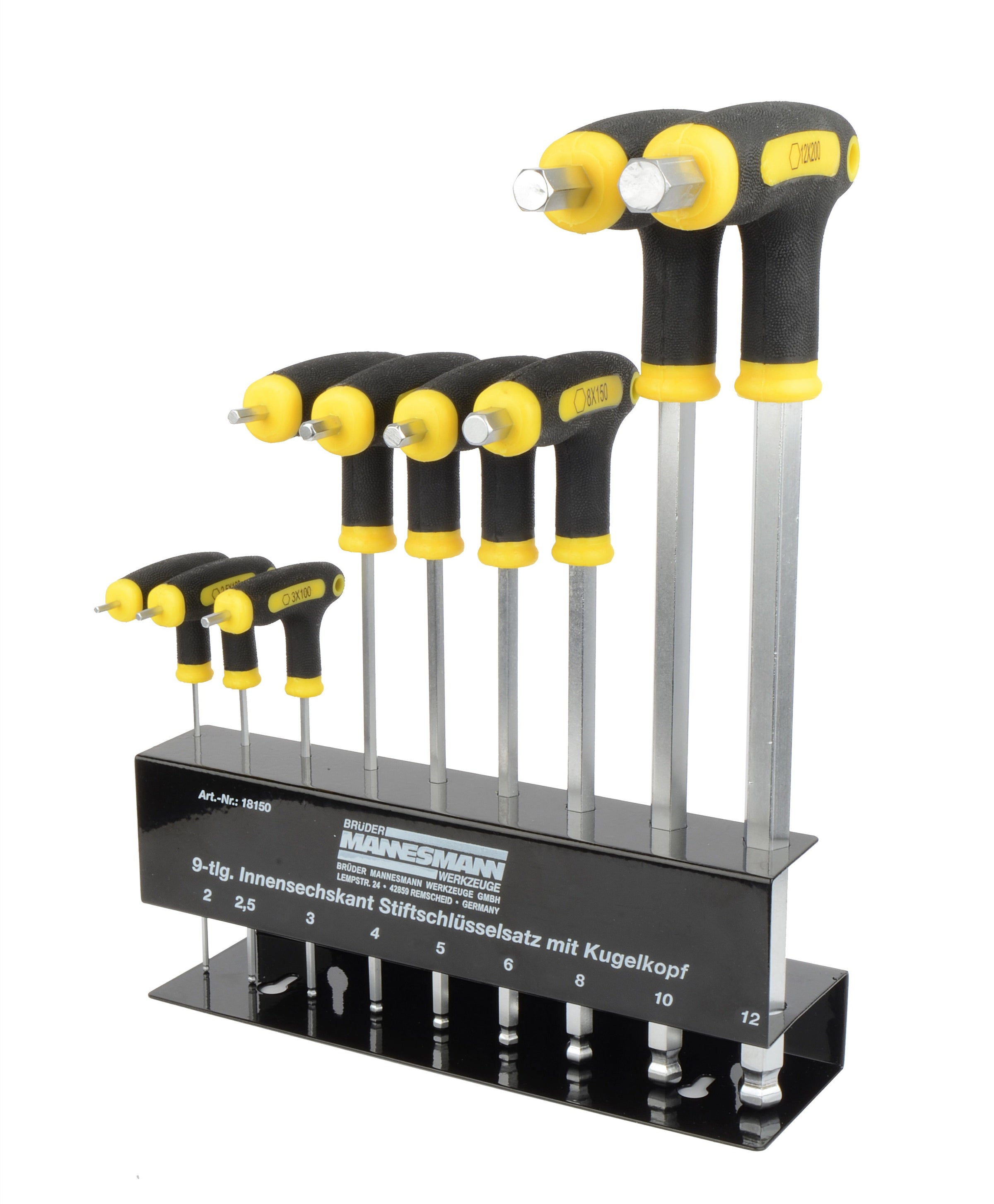 T-key set 10 pieces. Hexagon/ball head,