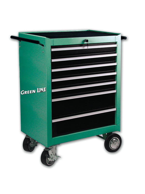 Workshop trolley equipped with tools