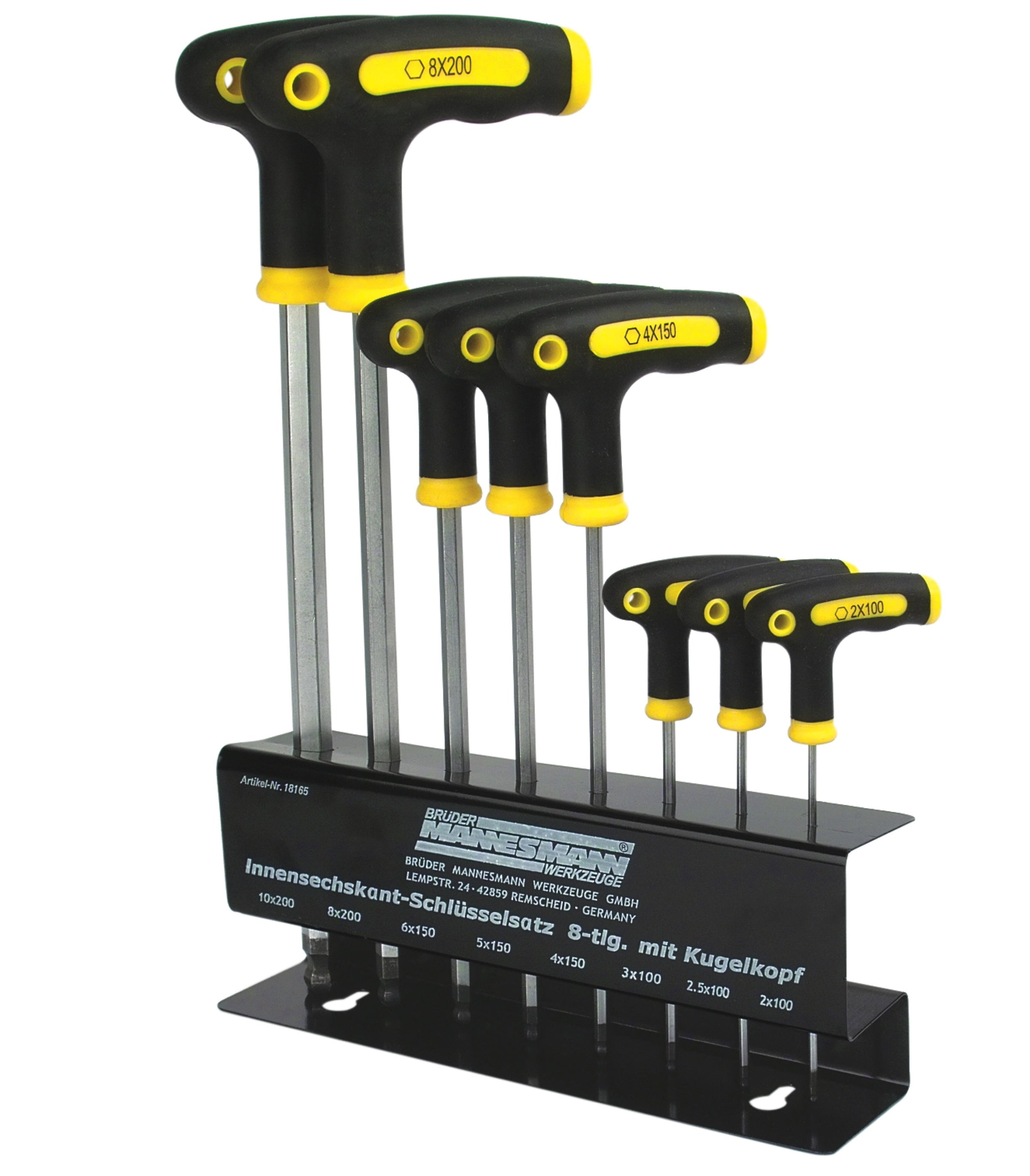 Hex key set, 8 pieces.