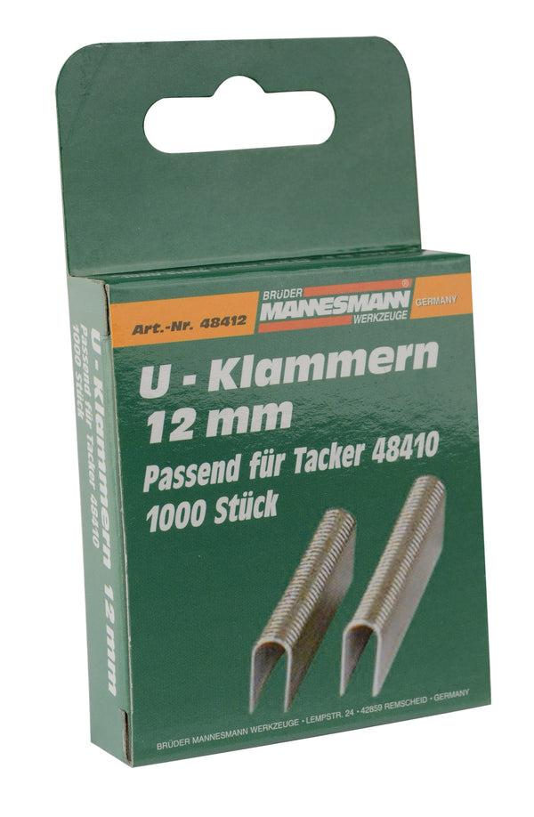 Ersatzklammern 12 mm U-Form, für Tacker 48410