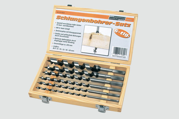 Wood drill set 6 pieces, 230 mm length,