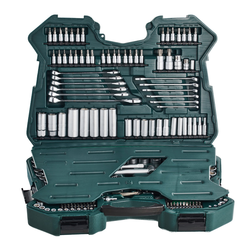 Socket wrench set 215 pieces. 1/4"+3/8"+1/2"