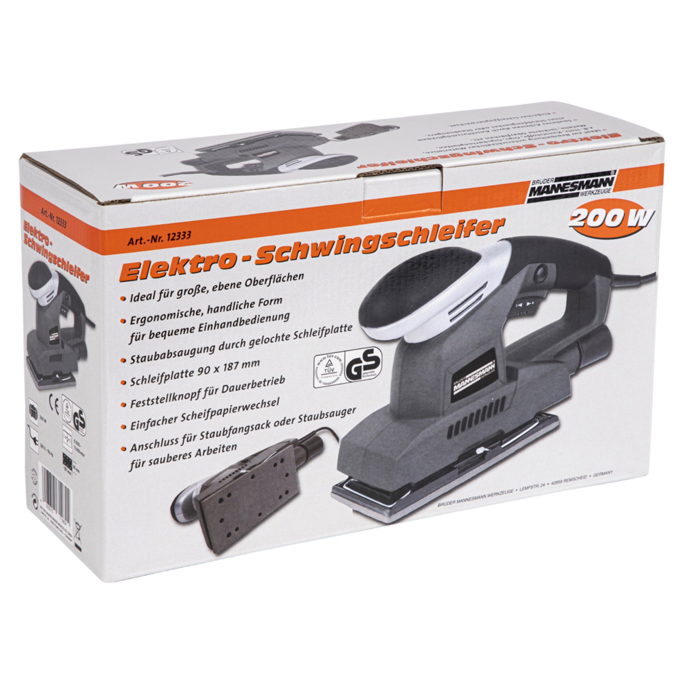 Electric orbital sander 200 W