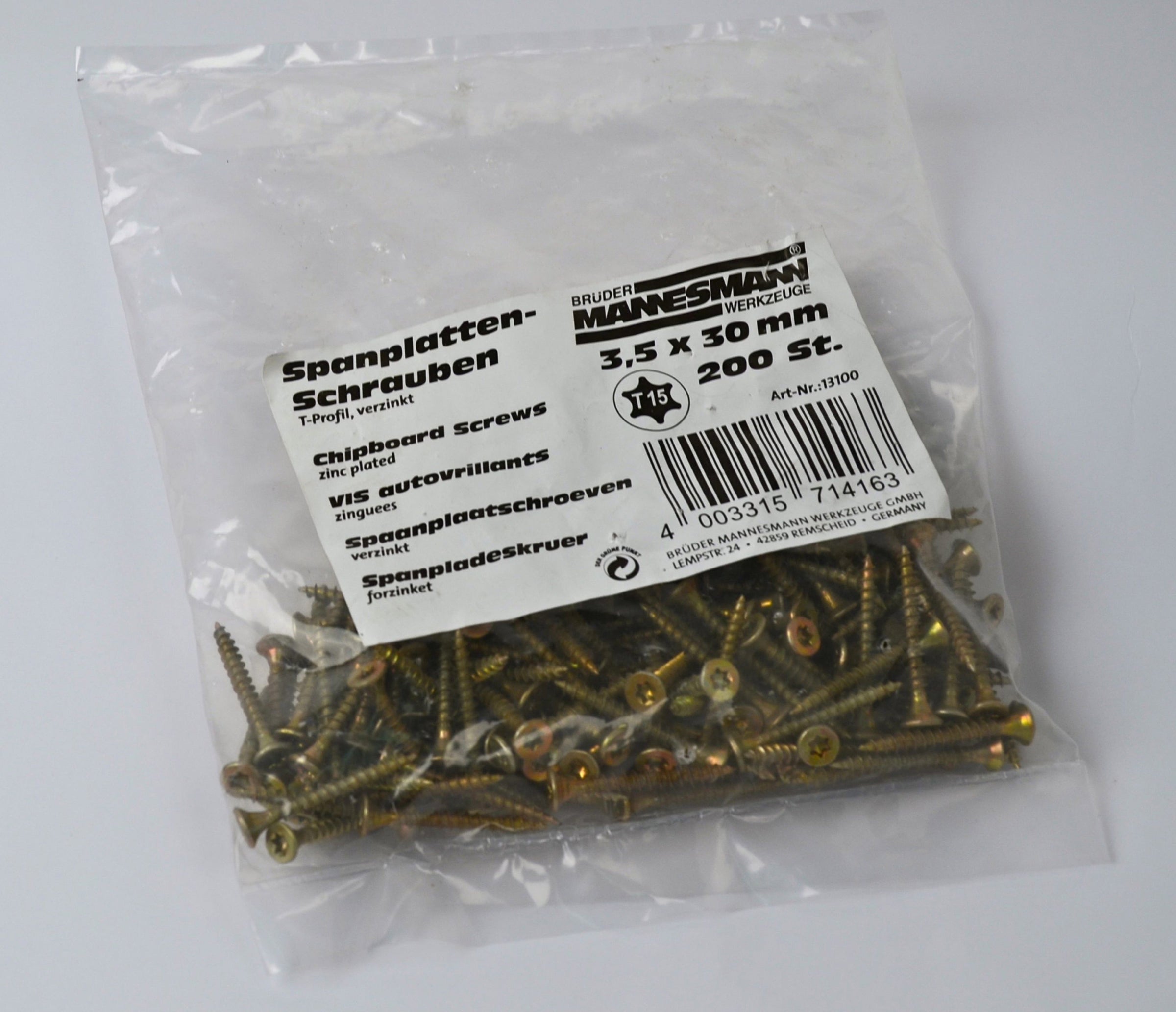 Chipboard screws 5.0 x 50 mm, TX head,