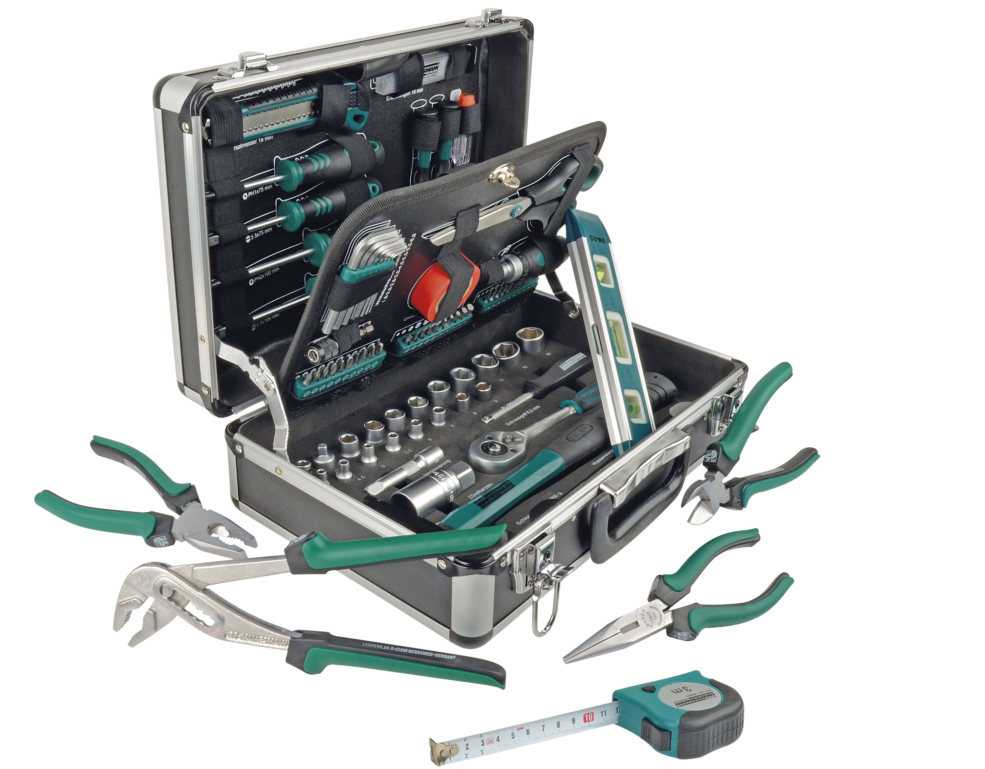 Aluminum tool case, equipped, 90