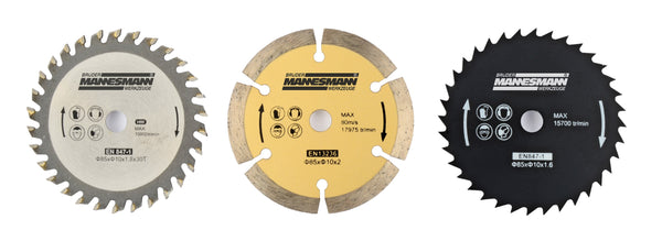 Saw blade set 3 pieces. Suitable for mini circular saw M12891