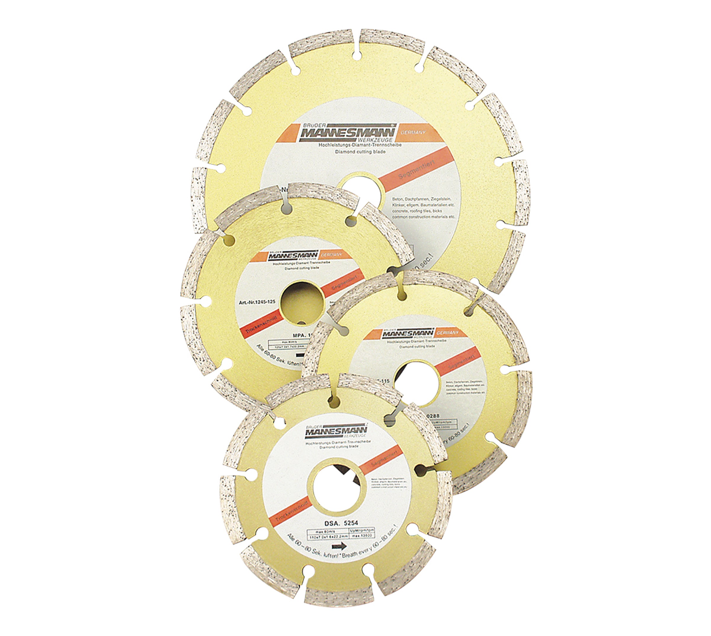 Disque à tronçonner diamanté, segmenté,