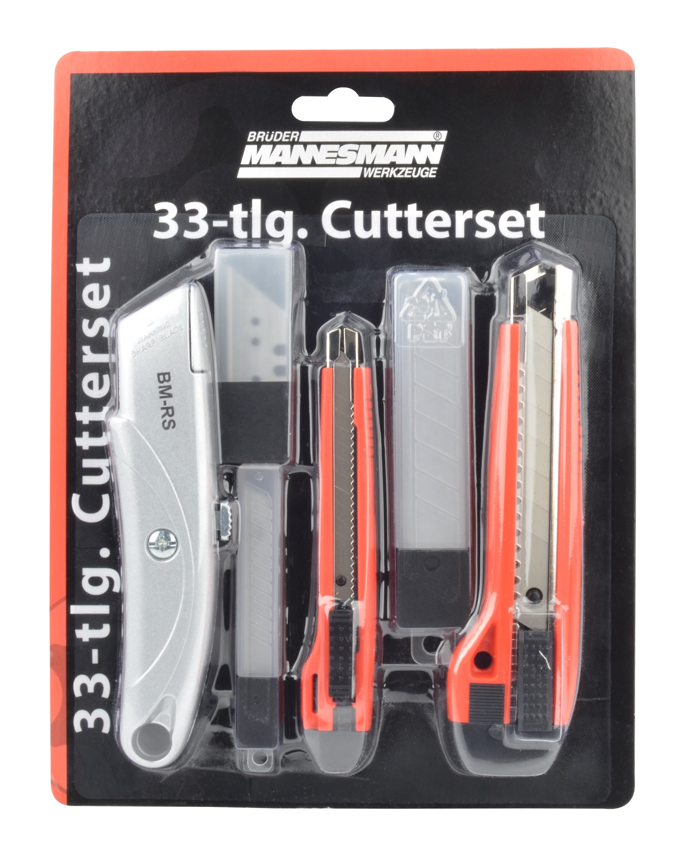 Snap-off knife set, 33 pieces.