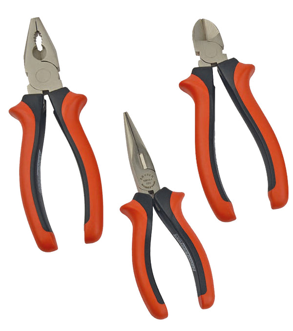 Pliers set, 3 pieces, nickel-plated