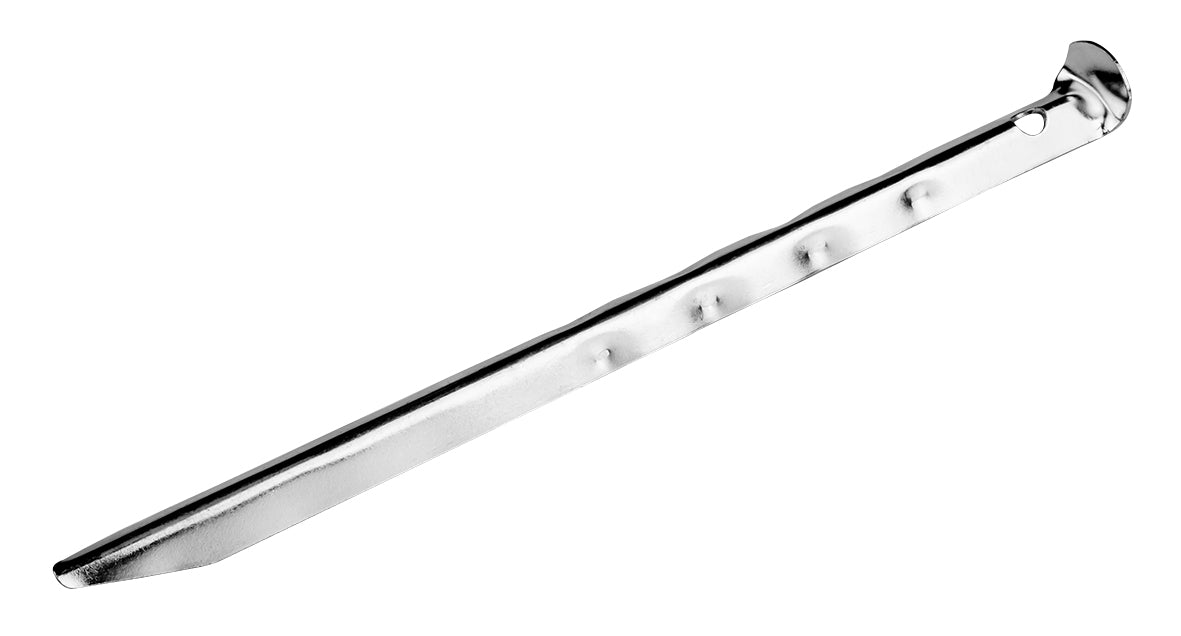 Piquets en acier demi-rond, ondulés, longueur 23 cm,