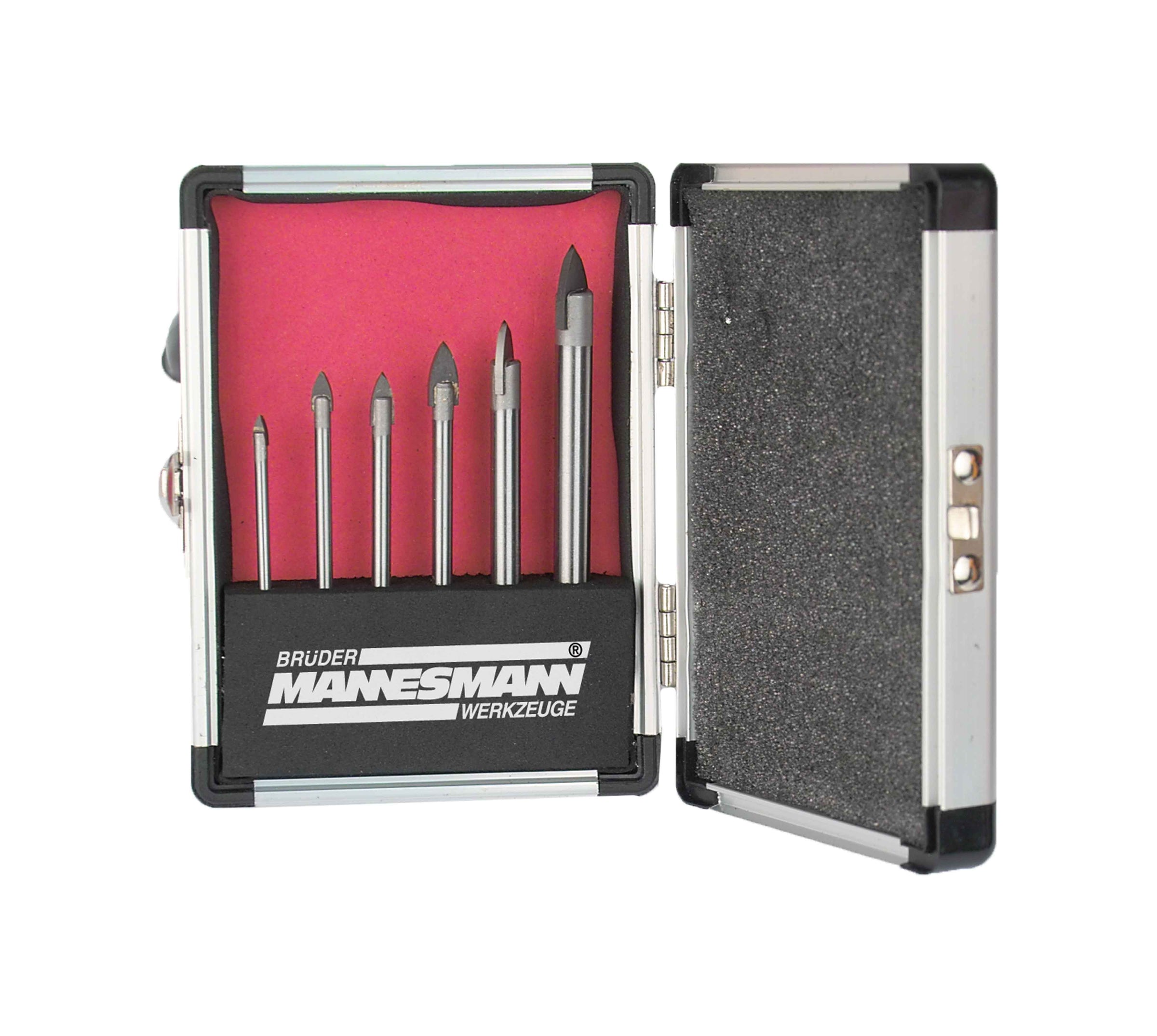 Glass drill set, 6 pieces.