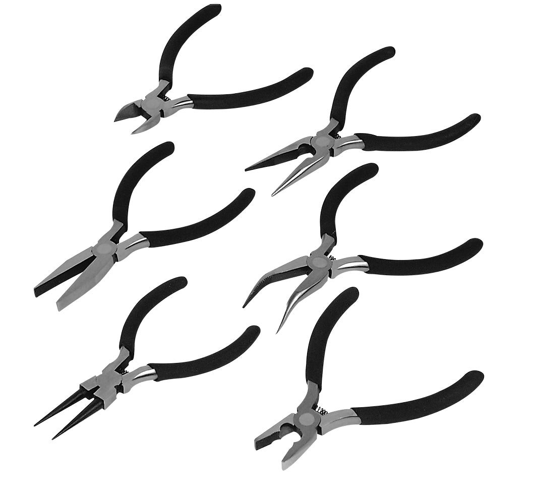 Jeu de pinces de mécanicien de précision, 6 pièces.