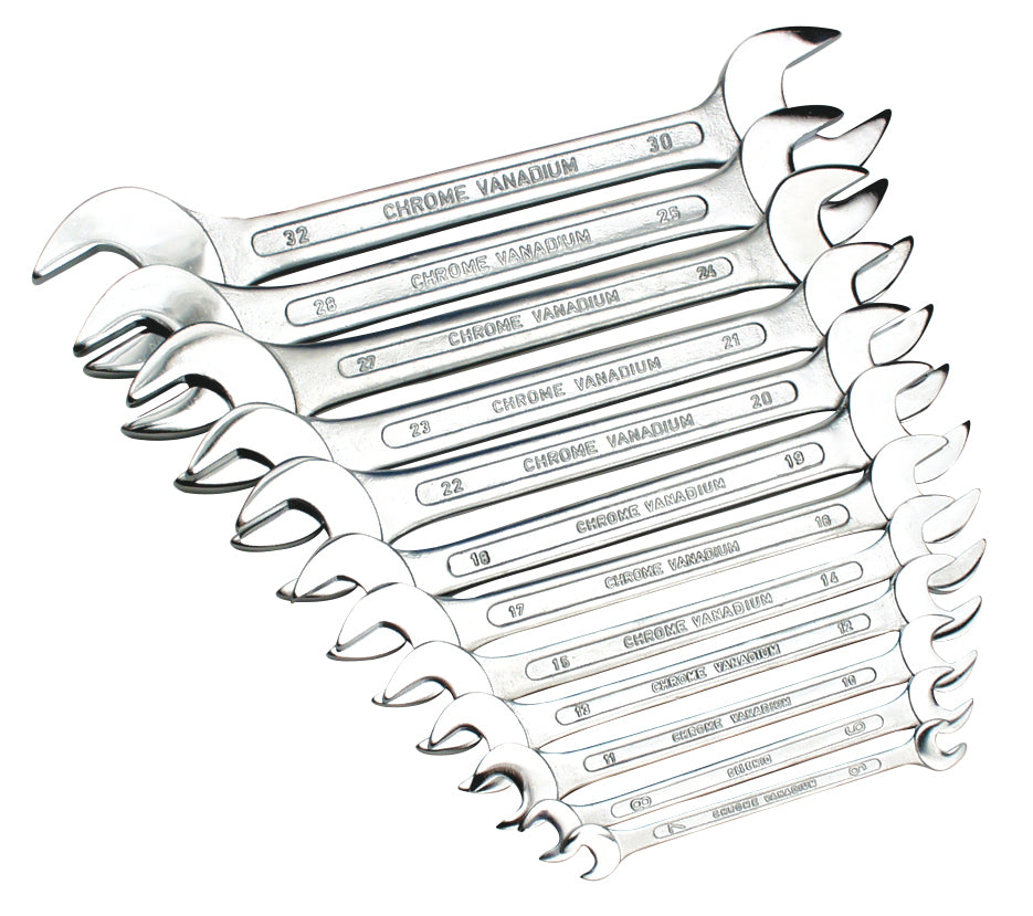 Combination wrench set, 8 pieces, 8-19 mm, CV, GS