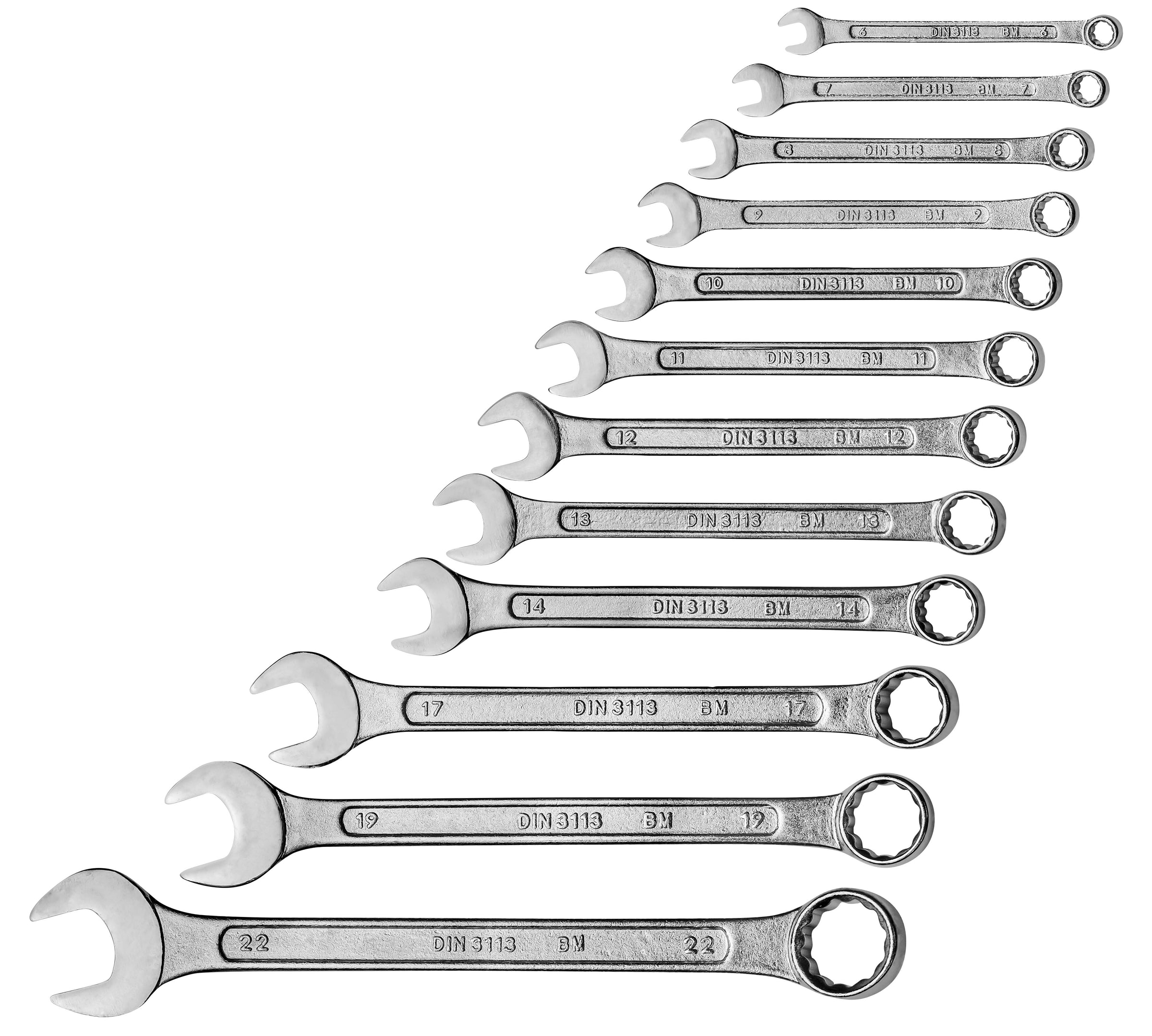 Combination wrench set, 12 pieces, 6-22 mm, CV