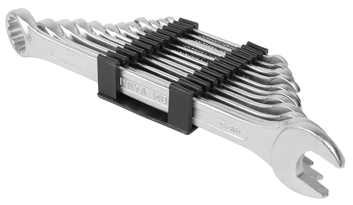 Fork ring wrench set 12 pieces. DIN 3113,
