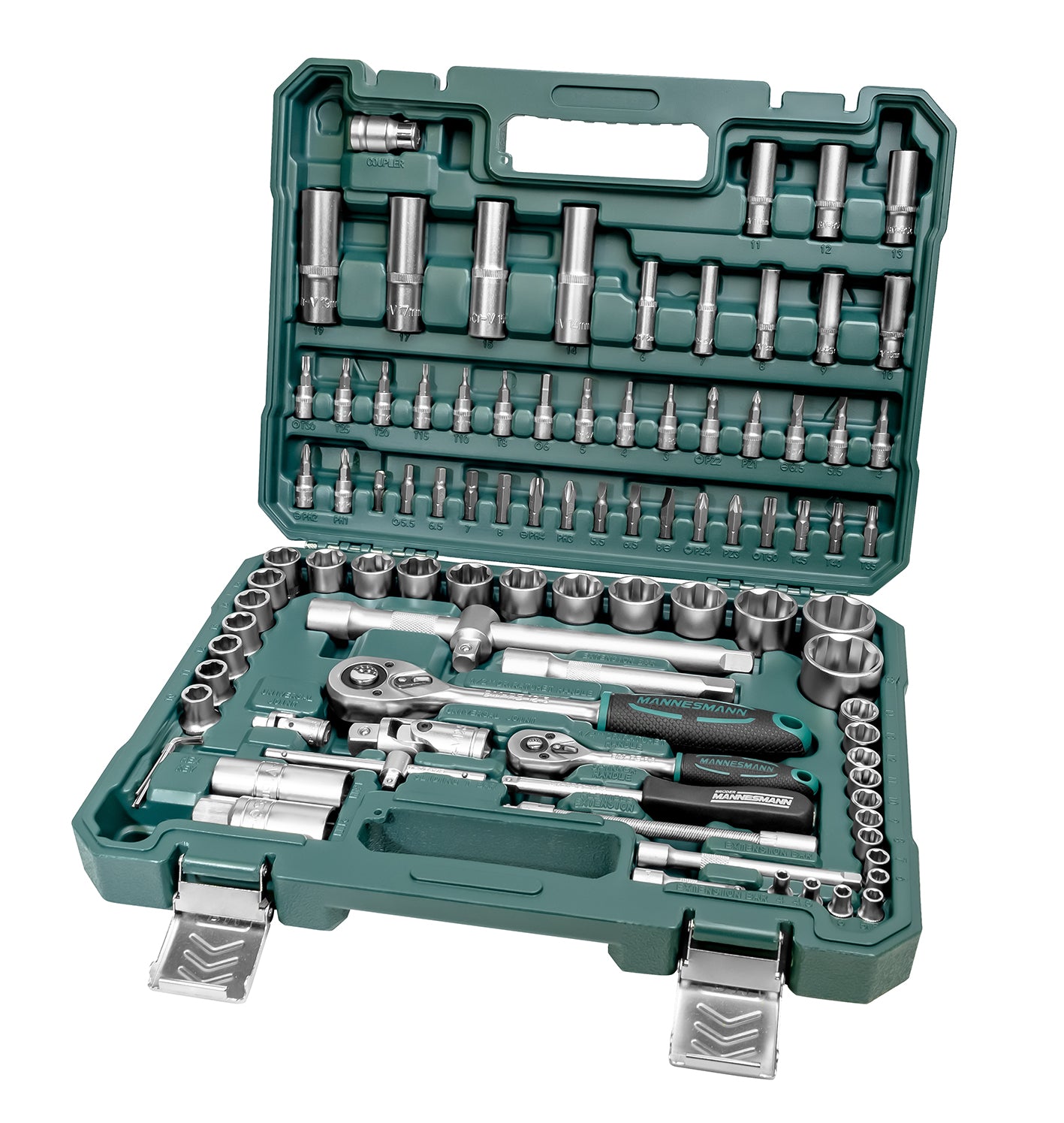 Jeu de douilles 1/4"+1/2" 94 pièces,