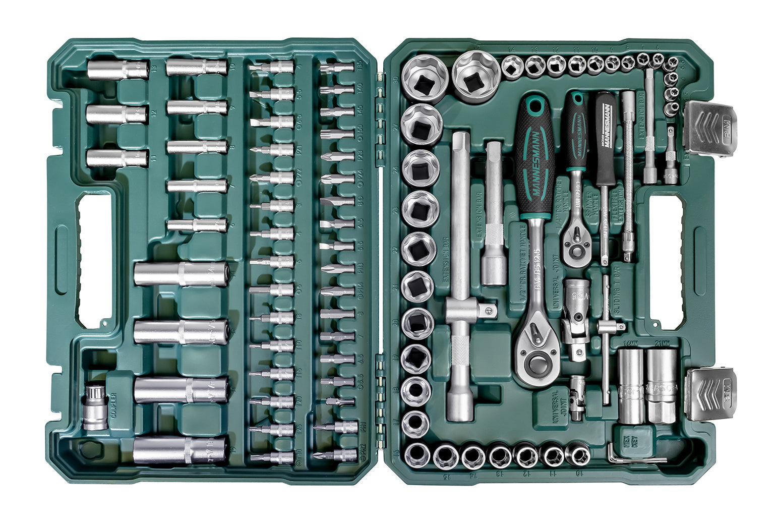 Jeu de douilles 1/4"+1/2" 94 pièces,