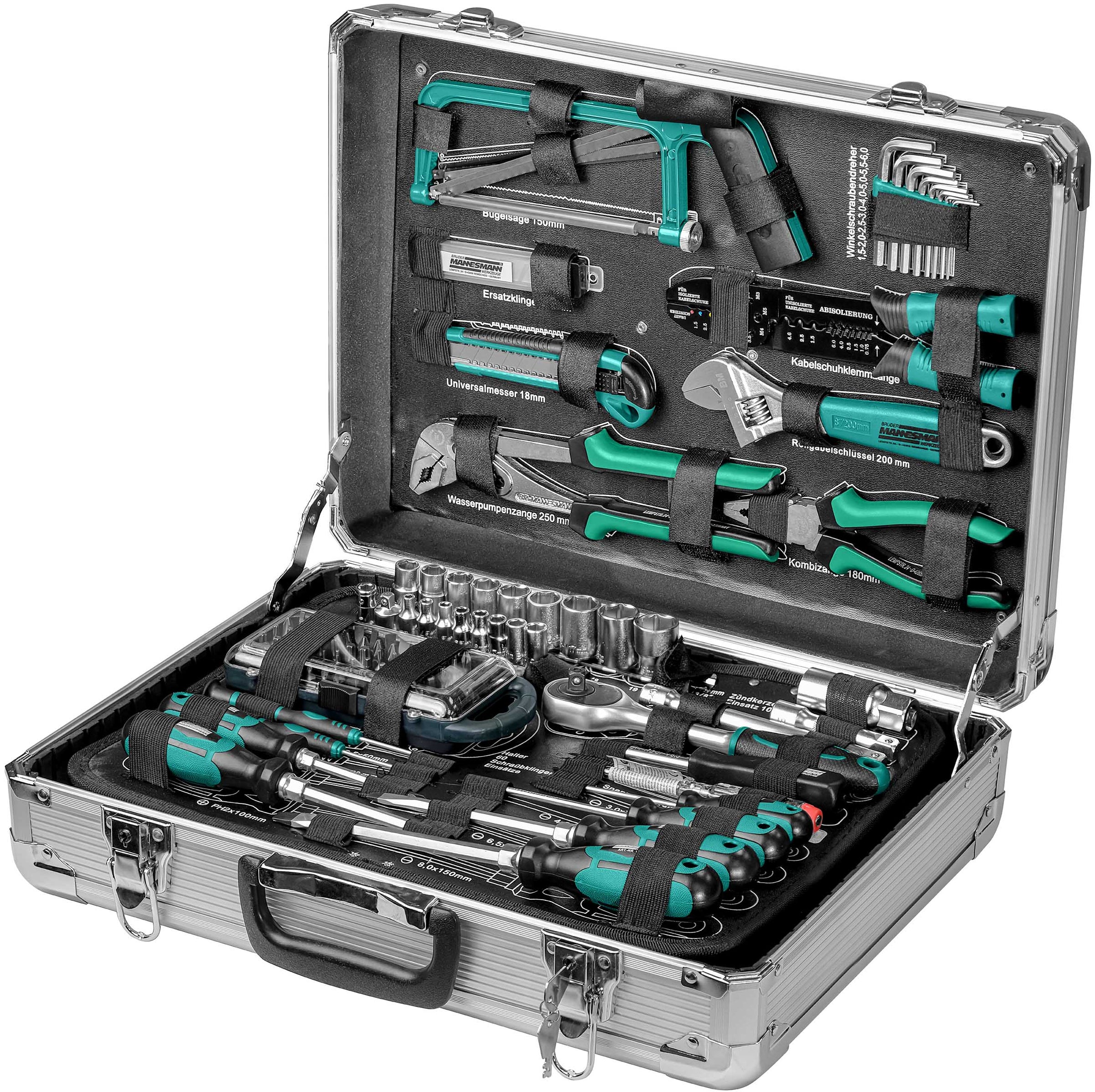 124 pieces Tool set in aluminum case
