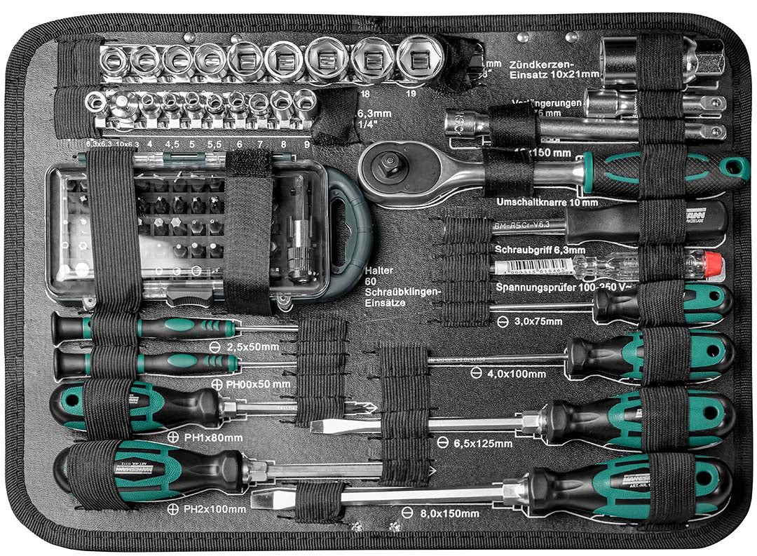 124 pieces Tool set in aluminum case