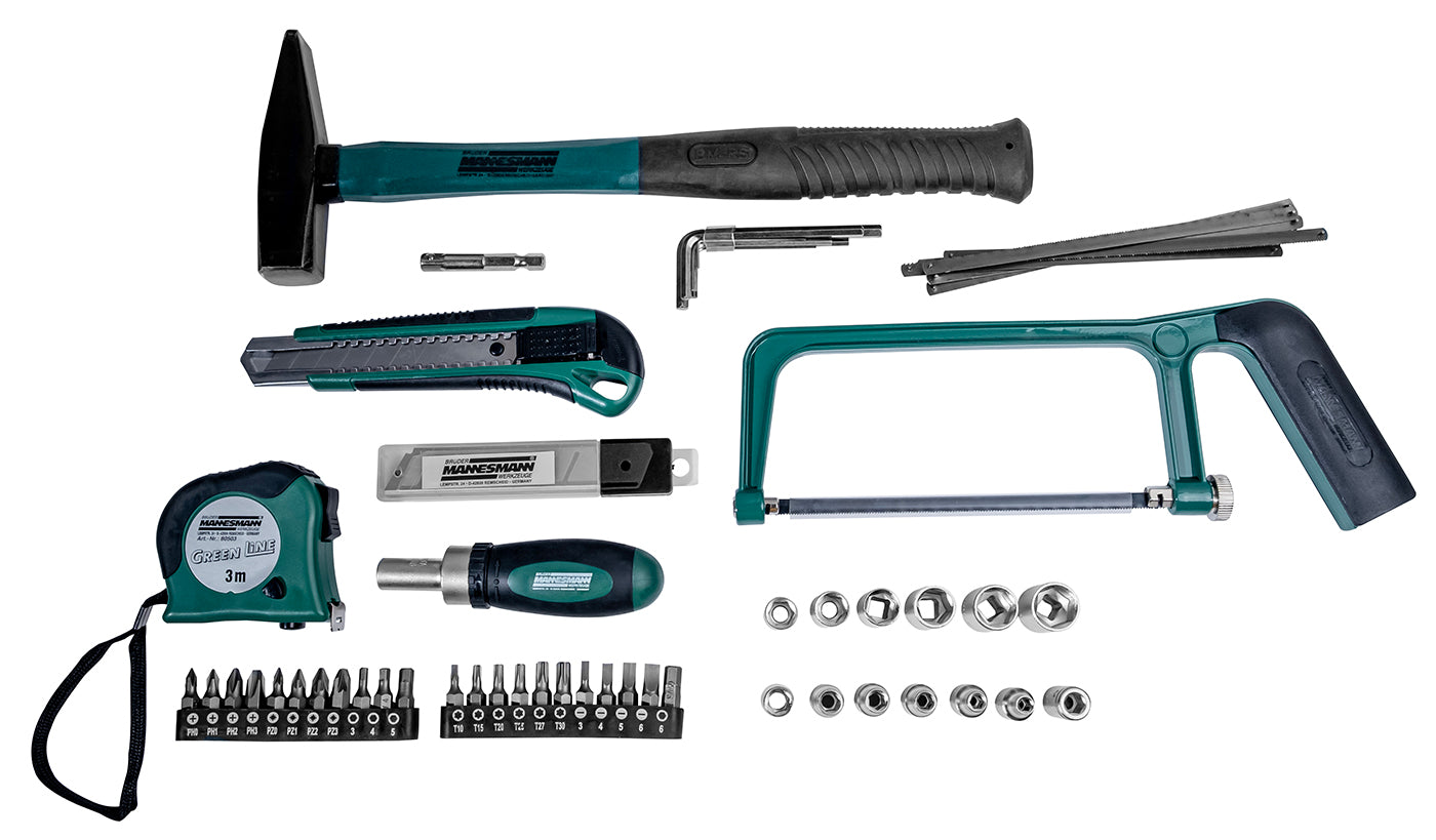Mallette à outils, 74 pièces.