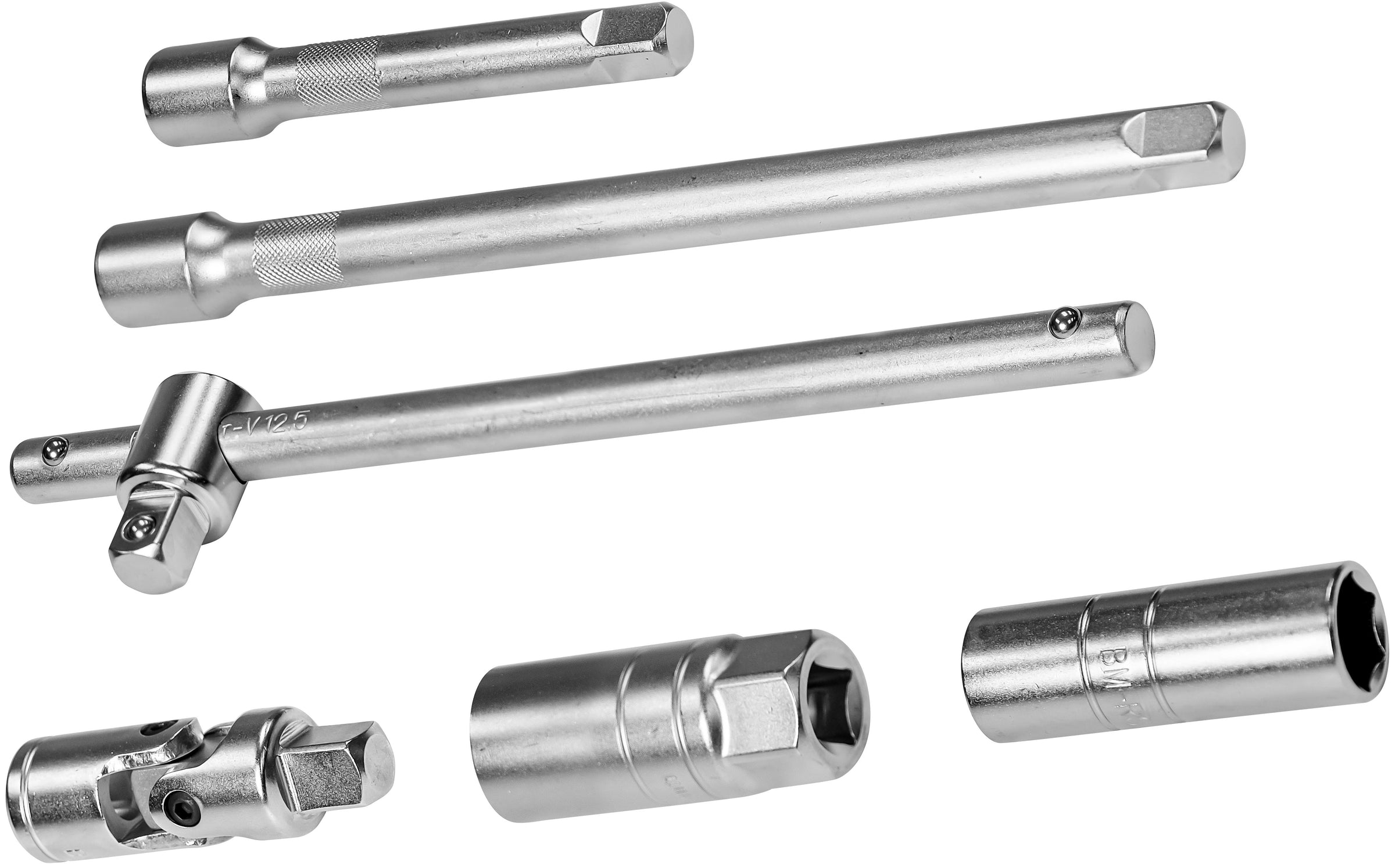 Jeu de clés à douilles 1/2", 25 pièces. Chrome vanadium