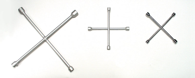 Polished chrome-plated cross wrench