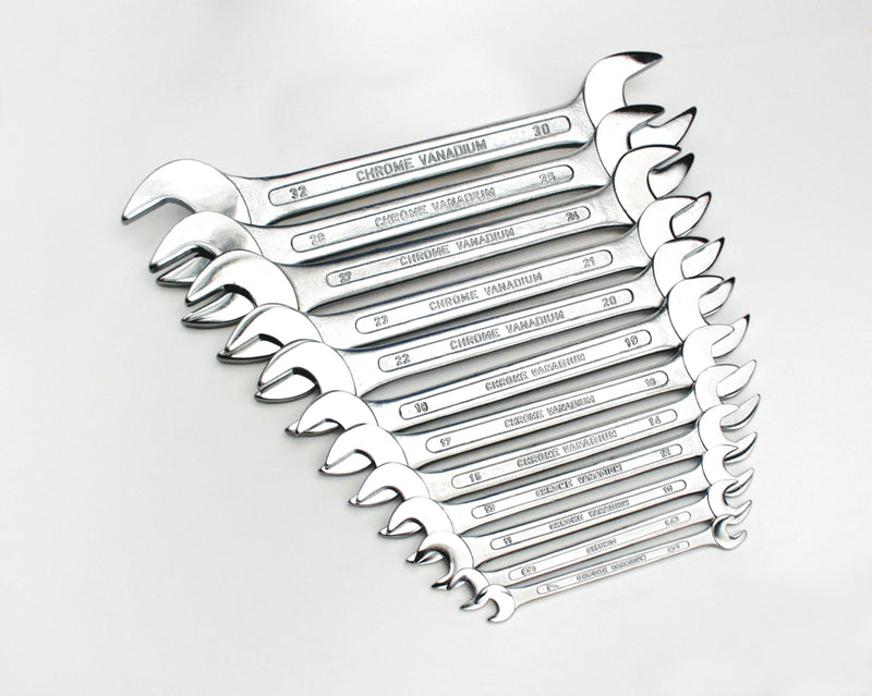 Open-end wrench set, 12 pieces, 6-32 mm, CV