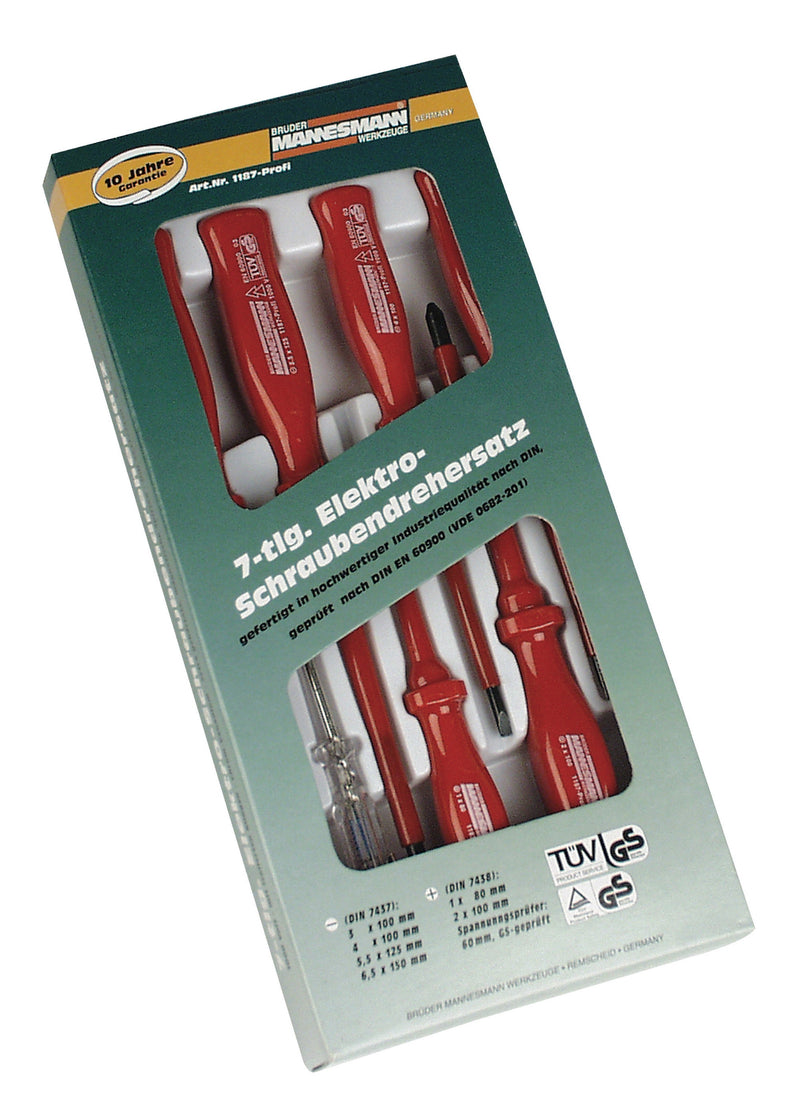 Jeu de tournevis électricité, 7 pces