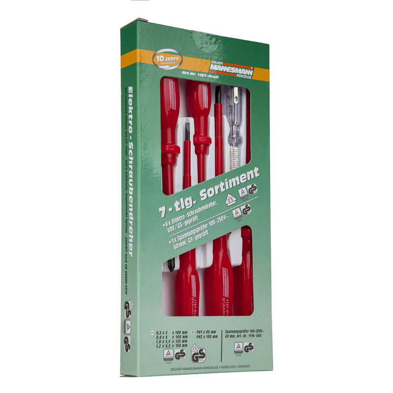 Jeu de tournevis électricité, 7 pces
