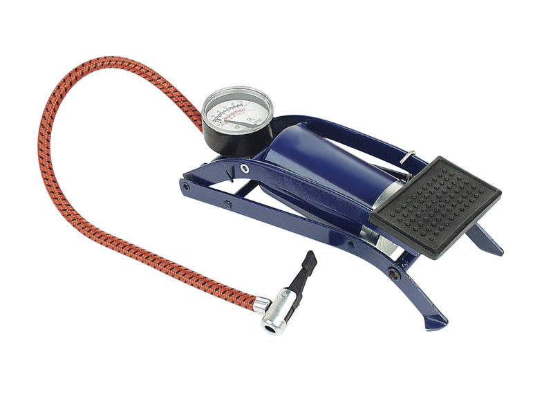 Foot air pump with pressure gauge