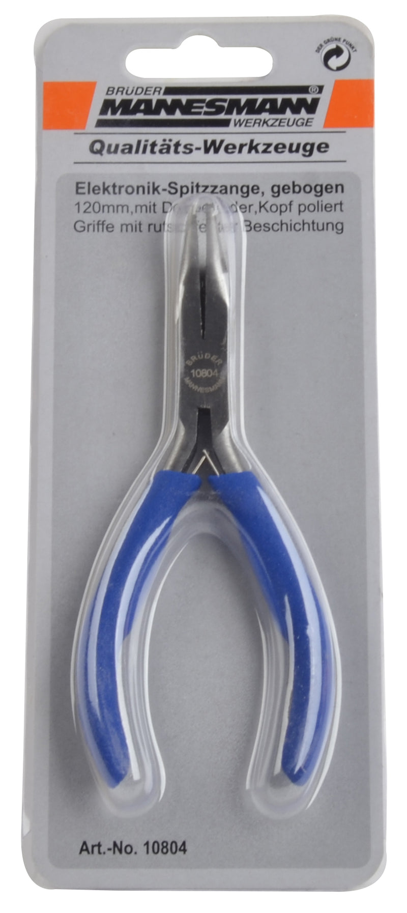 Electronics needle nose pliers 120 mm, curved