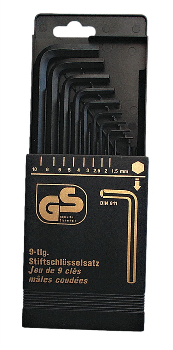 Stiftschlüsselsatz 6-kant 9-tlg., CV Stahl