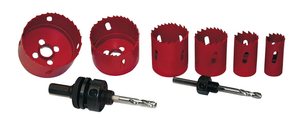 Bimetal hole saw set 8 pieces.