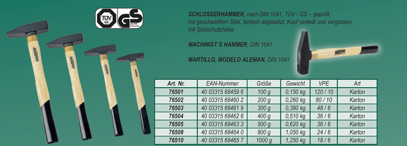 Schlosserhammer 800 g