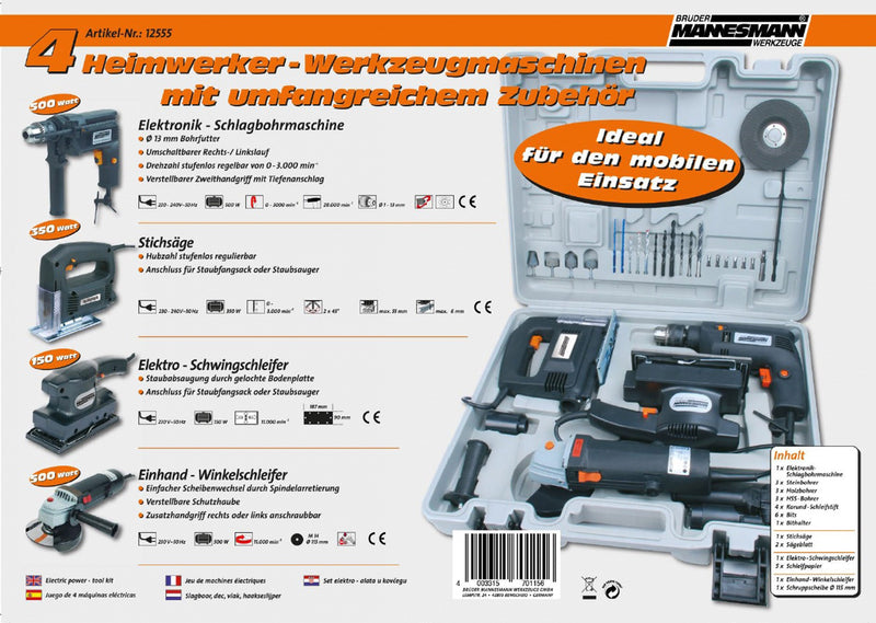 4-tlg. Elektrogerätesatz