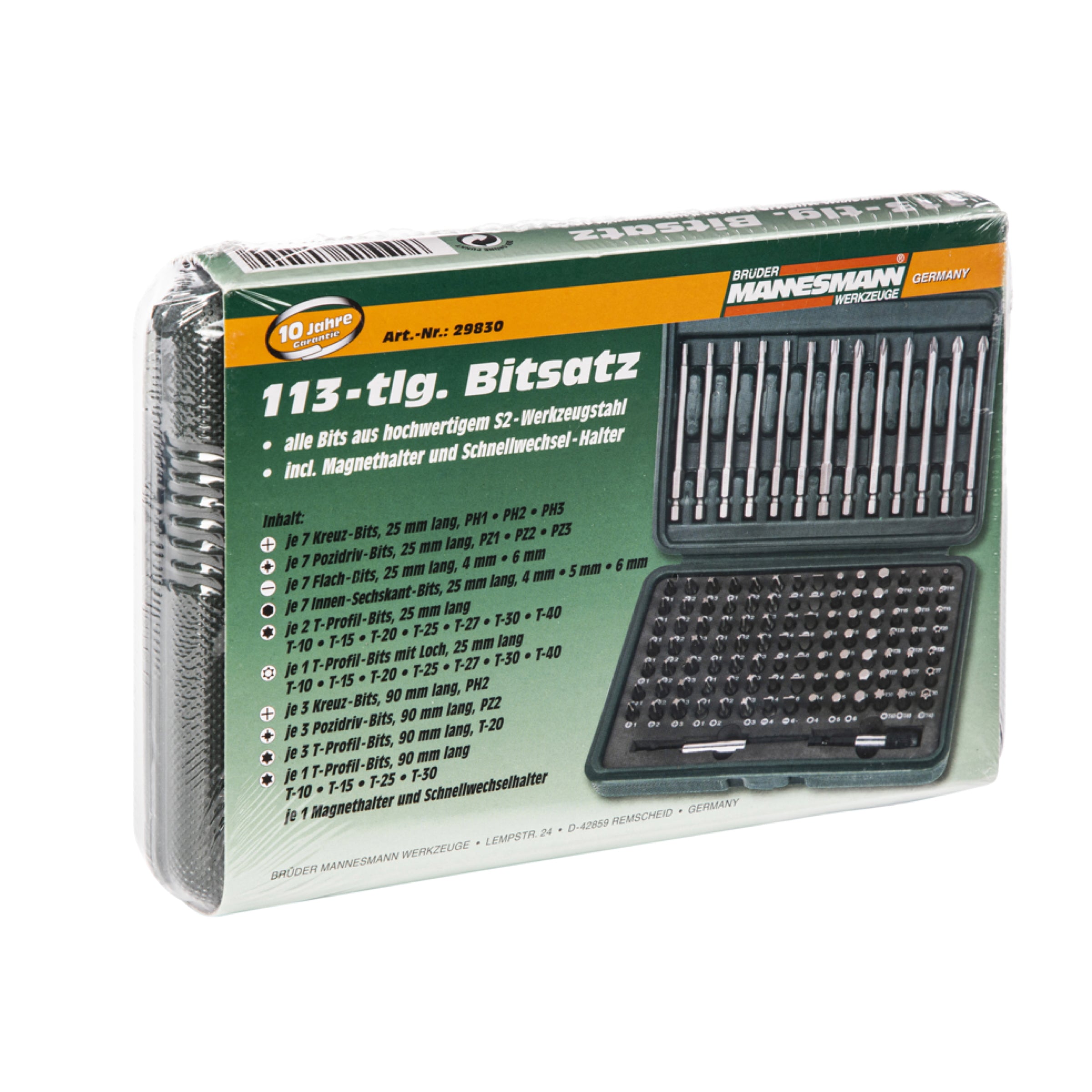 Jeu d'embouts, 113 pièces.
