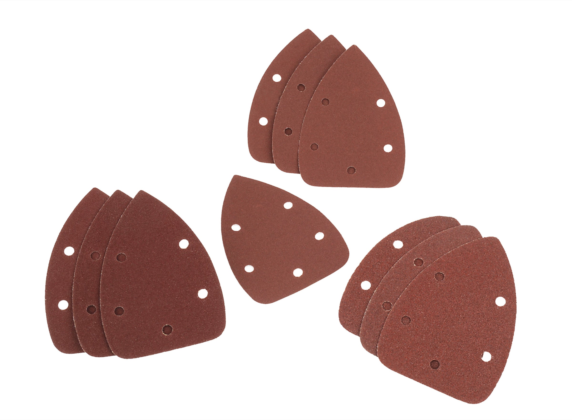 Sandpaper set, 10 pieces, for orbital sanders