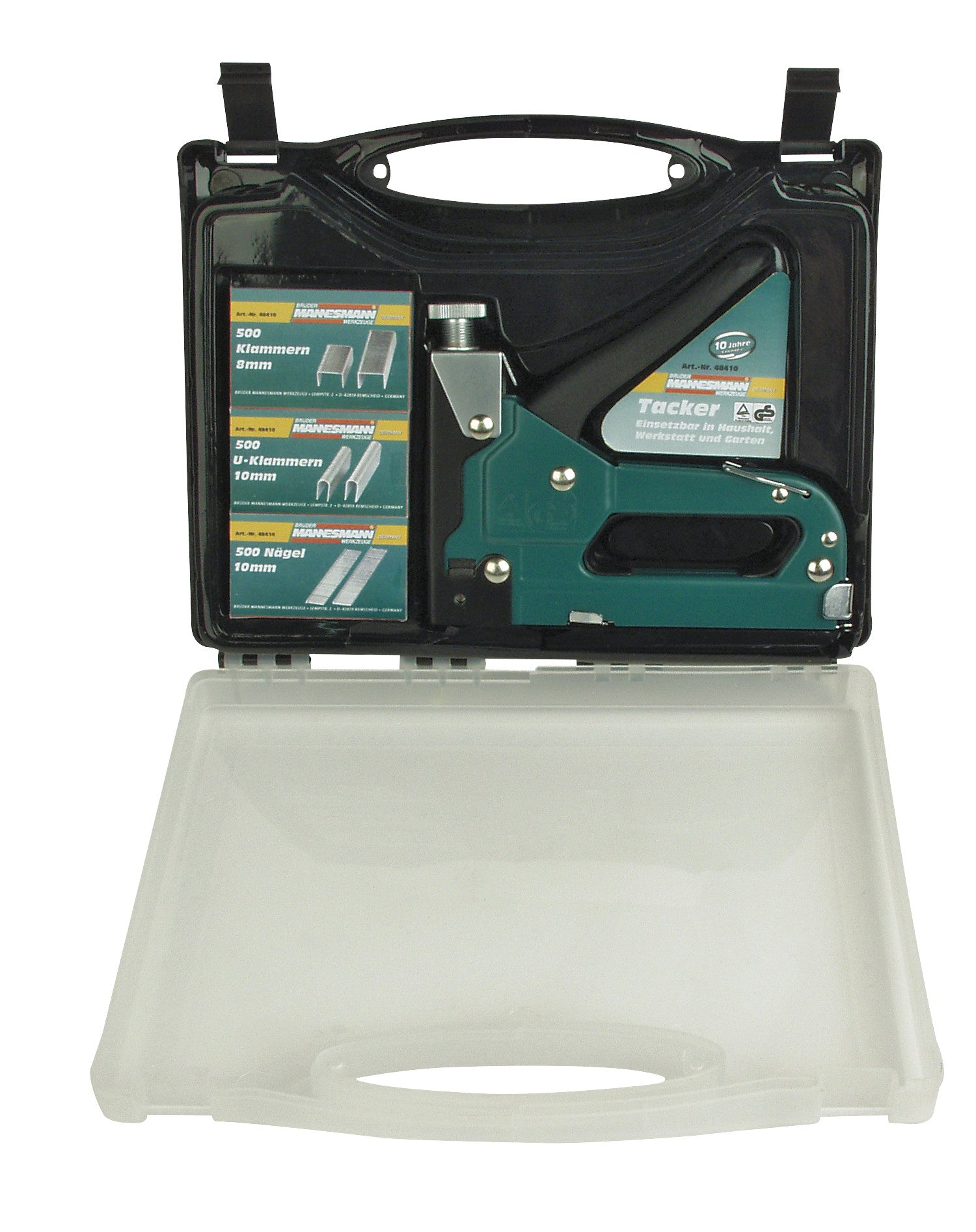 Agrafeuse dans un coffret en plastique