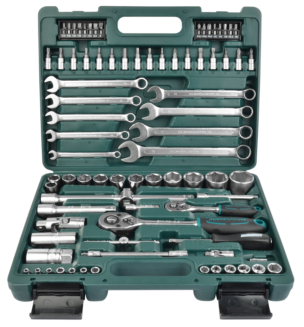 82-tlg. Steckschlüsselsatz 1/4"+1/2"